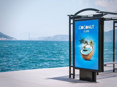 Poster design branding coconut design marketing poster