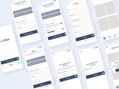 User Flow design high fidelity interface login low fidelity product design prototype registration sign in sign up ui userflow ux wireflow wireframe