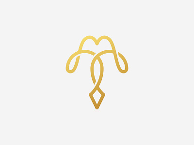 Elegant Golden Dragonfly Logo