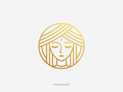 Luxury Gold Girl Logo beauty branding design elegant fashion girl gold graphic design icon jewel jewelry logo luxury symbol woman