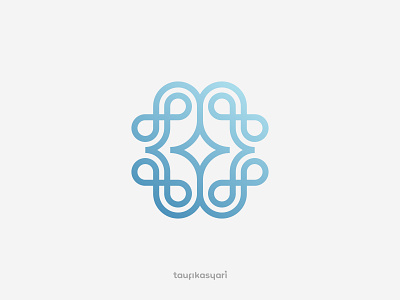 Elegant And Deluxe Abstract Logo abstract blue branding circle decorative deluxe elegant gem icon identity jewel jewelery logo monoline ornamental pattern shine