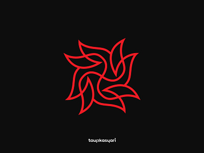 Red Rose Flower Logo