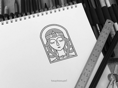 Beautiful Goddess Logo (In Grayscale) branding design elegant graphic design graphicdesign grayscale icon identity logo logo process logo sketch sketch symbol