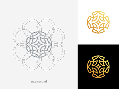 Luxury Abstract Form of Circle Logo Grid