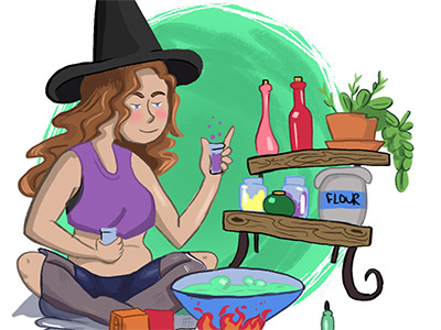 Dribbble Cauldron illustration