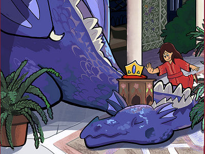Sleeping Dragons Shouldn't Lie fantasy illustration kids lit mg middle grade novel photoshop ya
