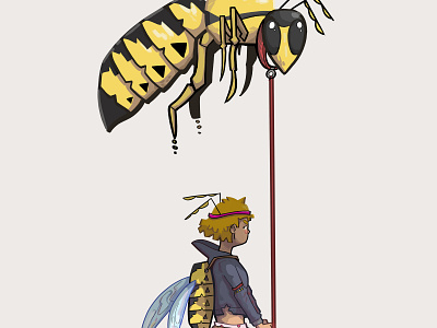 Wasp Girl Chracter Design 2d character art character concept childrens comics fantasy illustration kid lit middle grade