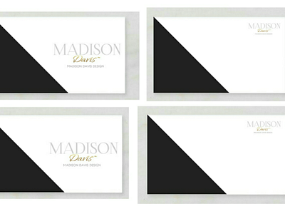 "Madison Davis" Business Card Design adobe photoshop art business cards design graphic design logo logo design portfolio black and white ui ux