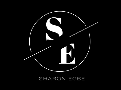 "Sharon Egbe" Logo Design art black and white brand branding design designer graphic design logo ui ux