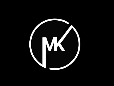 "MK" Logo Design art black and white brand branding design designer graphic design logo ui ux