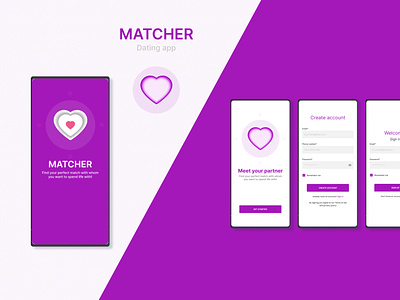Dating app ( Sign Up form) app design figma motion graphics prototype ui