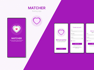 Dating app ( Sign Up form) app design figma motion graphics prototype ui