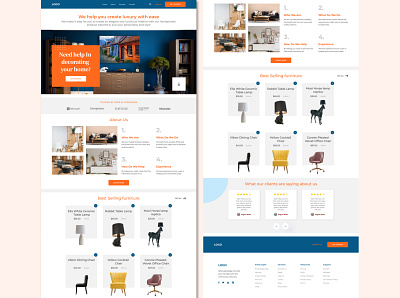 Furniture website (#003 Daily UI) app blue design figma furniture graphic design orange prototype ui ux web design website