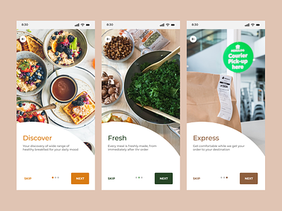 Onboarding Process ( Food delivery mobile app)