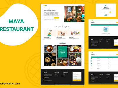 Restaurant website waitlist app design figma prototype restaurant ui ux waitlist yellow