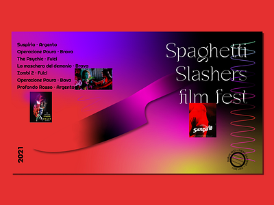Spaghetti Slashers Film Fest festival poster poster design