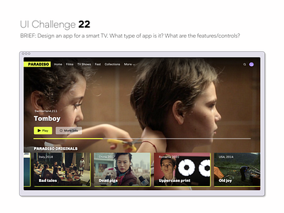 Daily UI Challenge #25 dailyui tvapp uidesign