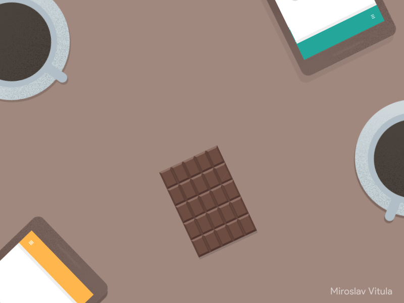 How to eat chocolate animation gif