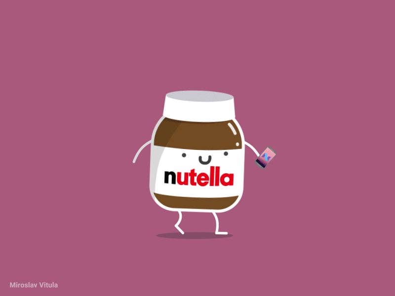 Mr. Nutella after effects animation gif