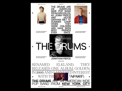 The Drums design graphic design poster typography