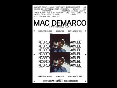 Mac Demarco - Design Poster design graphic design poster typography