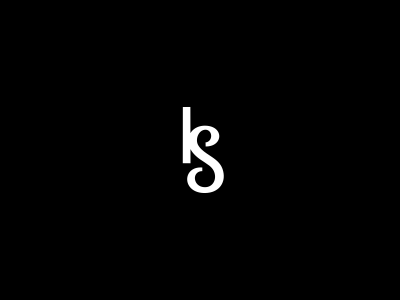 KS Logo Design Monogram black branding curved design icon identity initials ks logo mark monogram