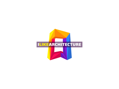 I Like Architecture Blog Logo Design architecture contemporary design diagonal geometric house icon identity logo mark modern triangles