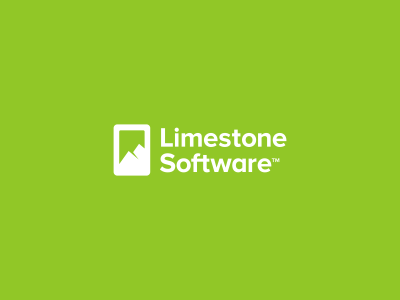 Limestone Software Logo Design branding design green icon identity logo logotype mark mobile mountain outdoor software