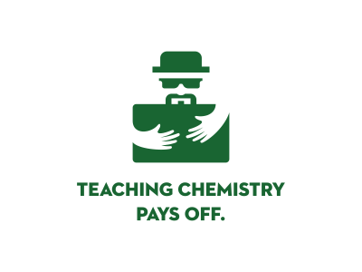 Heisenberg bad breaking chemistry design green heisenberg icon illustration logo negative space walter white
