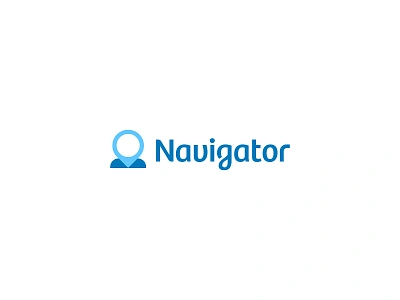 Navigator Logo Design design gps icon identity location logo navigate pin