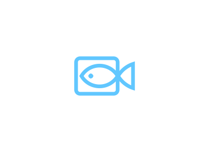 Fish + Camera Logo Design 2 brand branding design fish icon identity logo logotype mark ocean pictures water