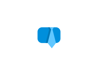 Online Job Board Logo Design brand branding business chat bubble design icon identity logo logotype mark speech tie