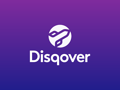 Disqover astronaut brand branding creative creativity icon identity logo logo designer negative space rocket rocketship space