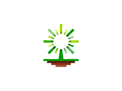 Tree Logo Design brand design green icon identity logo mark nature rays tree
