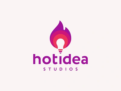 Modern Logo - Hot Idea Logo Design brand branding bulb clever creative creativity design fire logo flame flame logo graphic design designer icon idea identity lightbulb logo modern logo negative space smart symbol