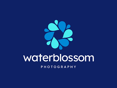 Waterblossom Photography brand branding creative drop drops flower graphic design designer icon icons identity logo nature petal photographer logo photography photography logo shutter smart symbol water