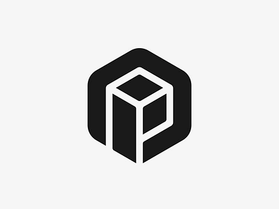 Geometric Logo - P + Box Logo Design box brand branding clever creative design ecommerce geometric logo hexagon icon identity letter letter p logo logodesign logomark monogram negative space p smart