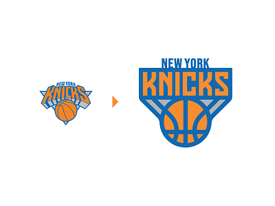 Sports Logo - New York Knicks (NBA) Logo Redesign badge ball basketball brand branding creative design hoops icon knicks logo nba new york nyc rebrand sport sport logo sports logo symbol team logo