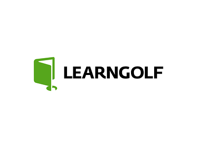 Learn Golf Logo Design app ball brand branding clever creative design flag golf icon icons identity logo modern negative space smart sport sports startup symbol