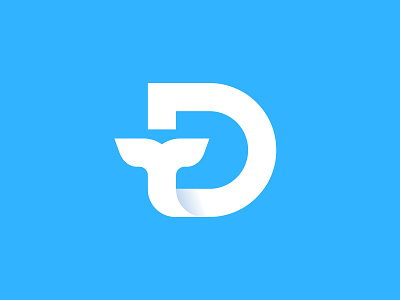 D Logo - Dolphin Tail and Letter D Design