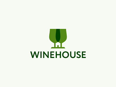 Winehouse Logo Design beer brand branding clever design drink glasses home house icon icons identity logo logodesign logodesigner logotype negative space smart wine wineglass