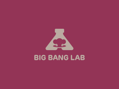 Big Bang Lab Logo Design bang brand design explosion flask icon identity lab logo mark