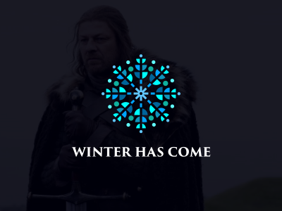 WINTER HAS COME! brand design game of thrones icon identity logo mark snowflake tv winter