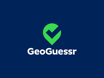 GeoGuessr app appicon brand branding checkmark clever creative design geography geolocation gps icon icons identity logo map maps pin simple logo symbol