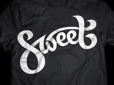 Sweet T-Shirt Logo Design black calligraphy design icon identity logo sweet t shirt typography
