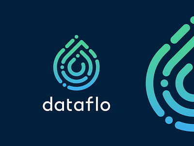 Dataflo Logo Design app appicon brand branding creative data data logo design drop finance gradient logo icon identity logo logo design logodesign logotype software symbol tech