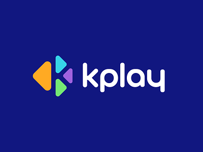 K Logo - Negative Space, Play Icon, Triangle