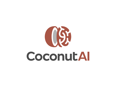 Coconut AI Logo Design appicon brain brand branding clever smart modern coconut design icon icons identity logo logodesign logotype mark software tech technology fintech