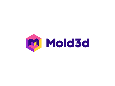 Mold3d Logo Design Concept - 3D printing / Cube / Hexagon