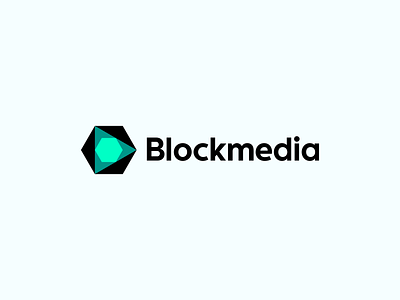 Blockmedia Logo Design - Crypto / Blockchain / Media / Cube / 3D bitcoin block blockchain brand branding coin crypto cryptocurrency cube design geometric geometry icon logo media network play software symbol tech technology